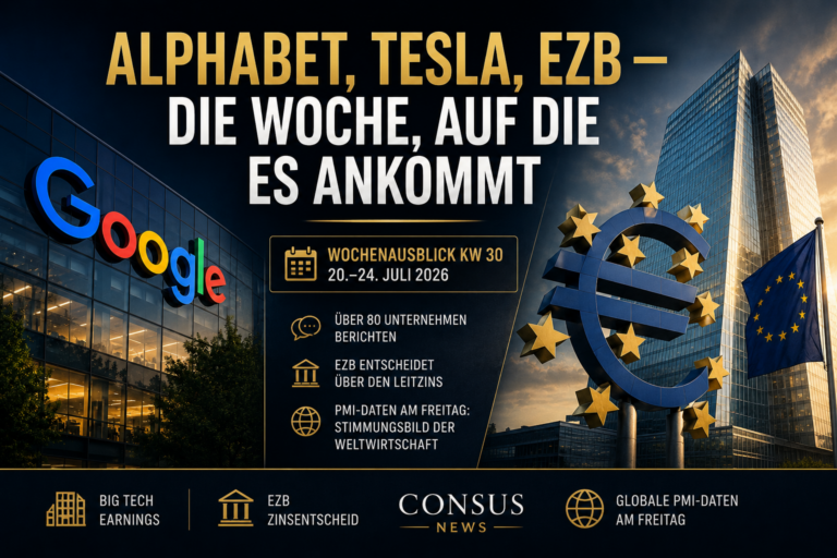Alphabet, Tesla, EZB die Woche, auf die es ankommt