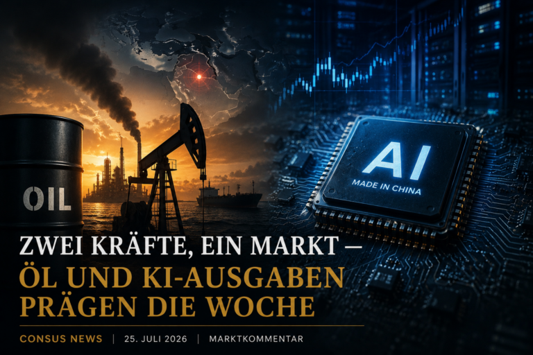Zwei Kräfte, ein Markt — Öl und KI-Ausgaben prägen die Woche