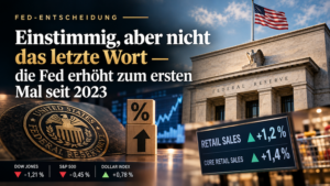 Mehr über den Artikel erfahren Einstimmig, aber nicht das letzte Wort — die Fed erhöht zum ersten Mal seit 2023