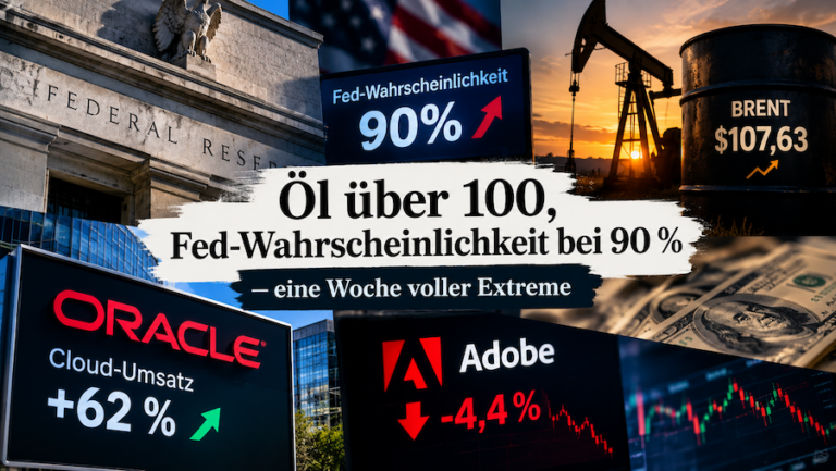Öl über 100, Fed-Wahrscheinlichkeit bei 90 % — eine Woche voller Extreme